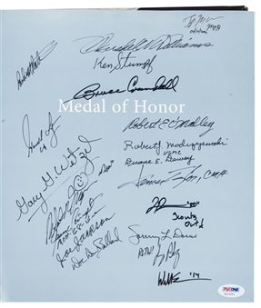 Medal of Honor Multi-Signed Book With 19 Signatures (PSA/DNA)